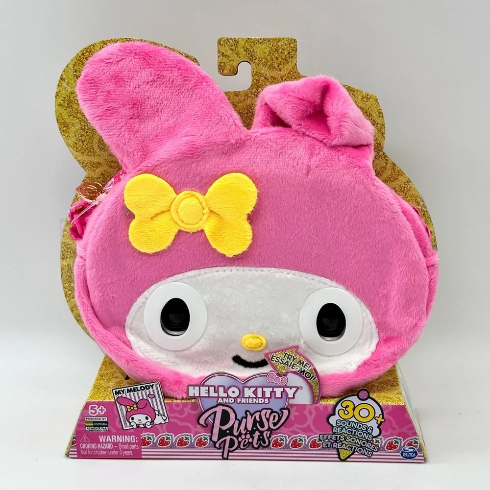 Sanrio My Melody Interactive Pet Toy & Plush Crossbody Purse Bag